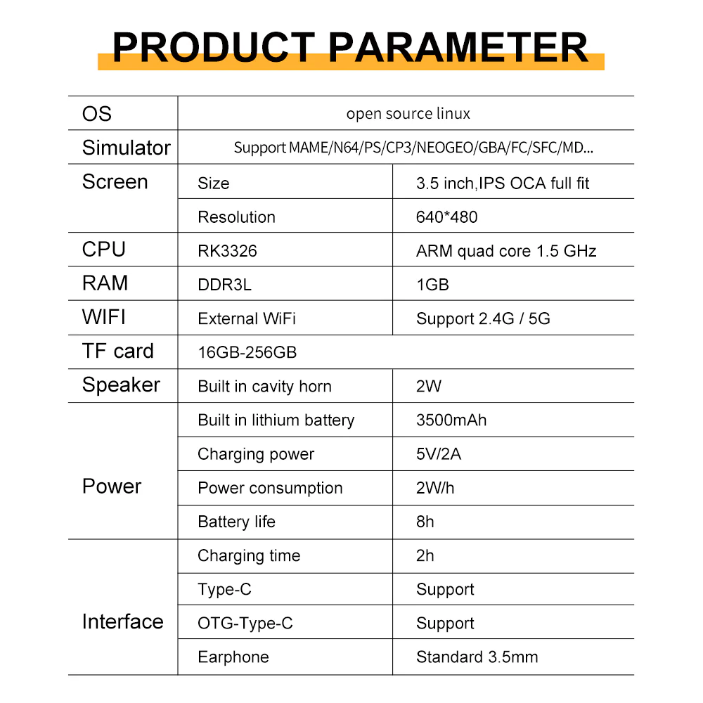 POWKIDDY RGB20S 3.5-Inch 4:3 IPS OGA Screen Open Source Handheld Game Console RK3326 Special Back Button Children's Gifts - Image 12