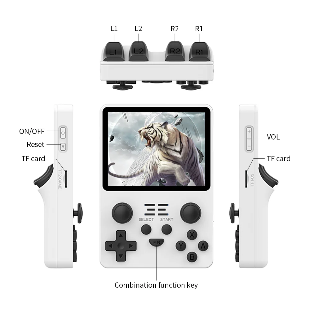 POWKIDDY RGB20S 3.5-Inch 4:3 IPS OGA Screen Open Source Handheld Game Console RK3326 Special Back Button Children's Gifts - Image 4