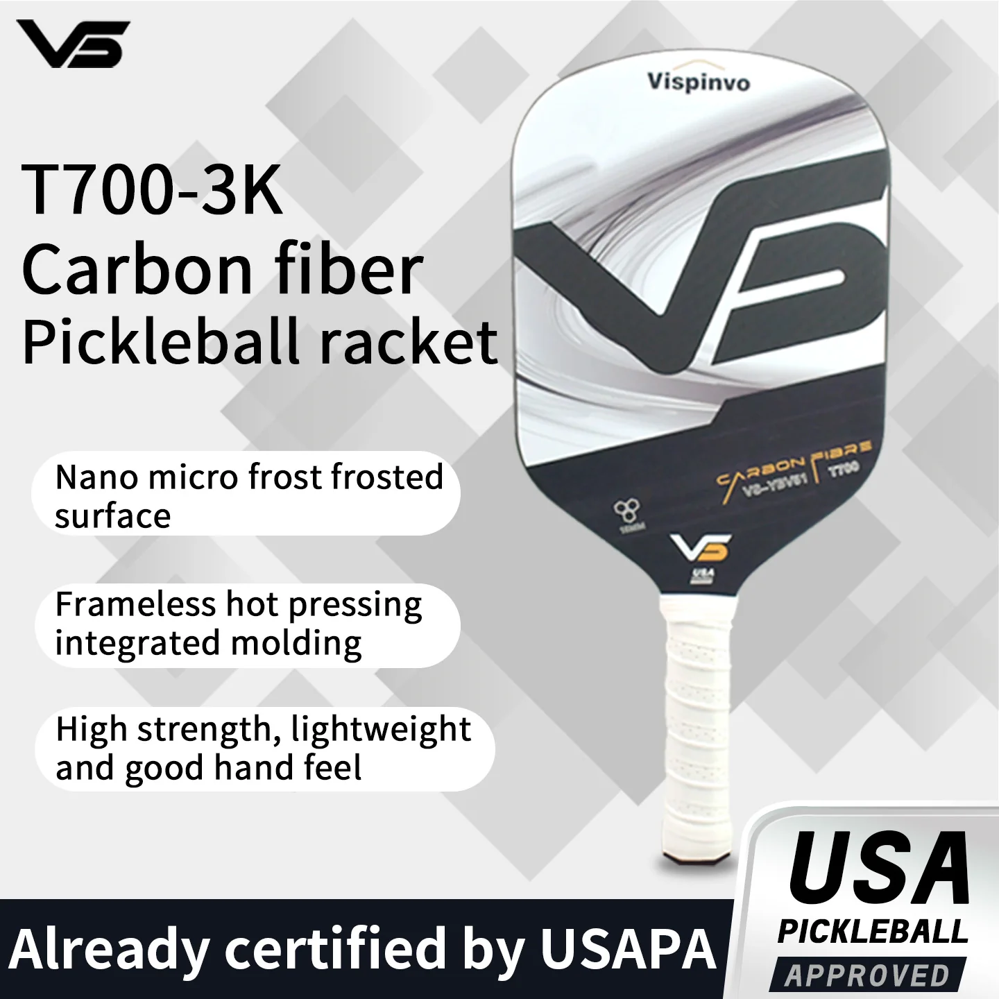 USAPA Approved VISPINVO YBV51 Pickleball Paddles - Image 4